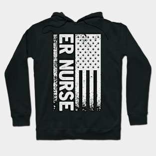 Er Nurse American Flag Room Rn Hoodie